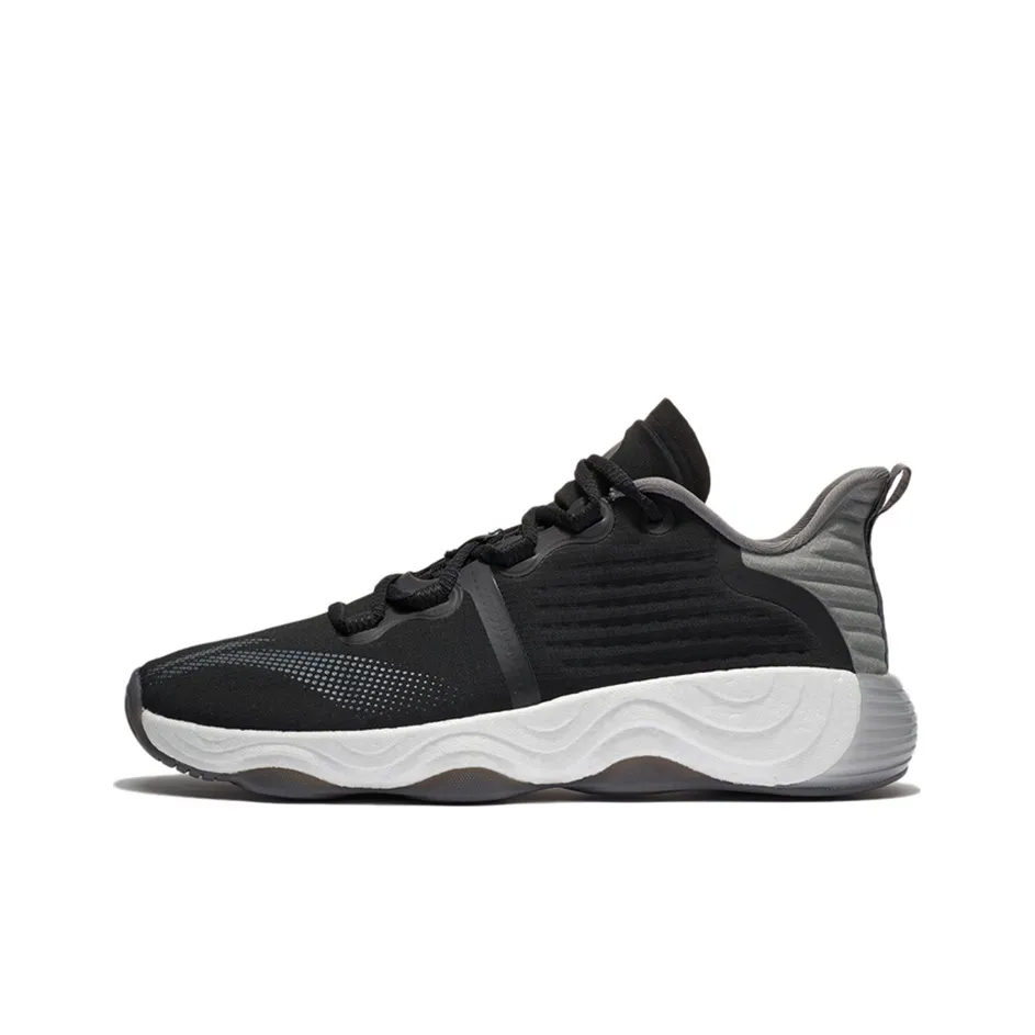 LiNing Wujie 3 Cushioning Anti-Slip And Wear-Resistant Low-Top Casual Shoes Men's Black Gray Color