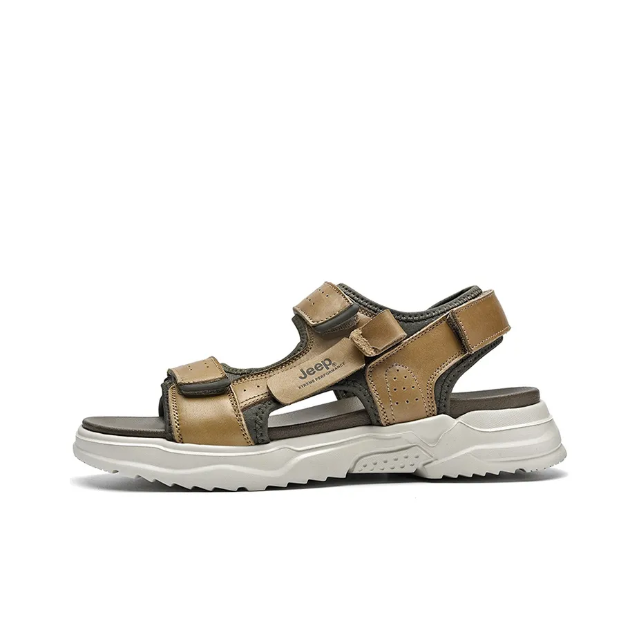 Jeep Beach Sandals Men's Khaki