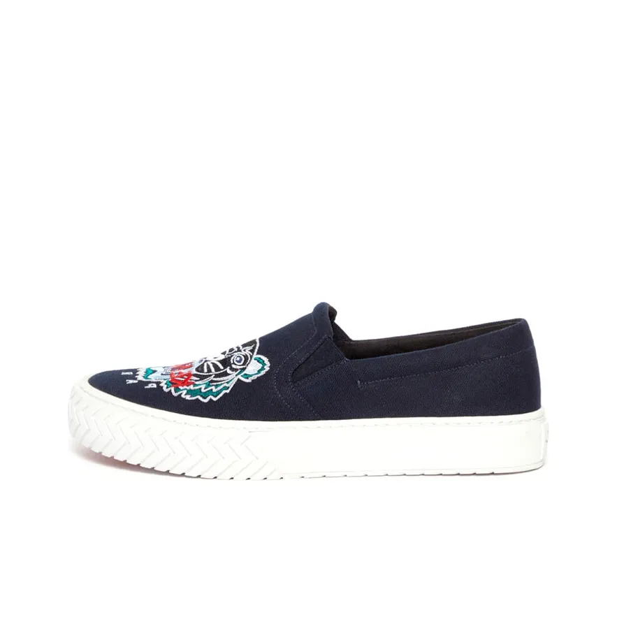 KENZO Tiger K Skate Low Top Stylish Skateboarding Shoes Men's Marine Blue