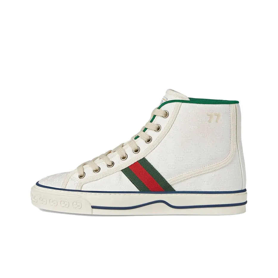 GUCCI Women's Tennis 1977 High 'White Mini GG' Women's