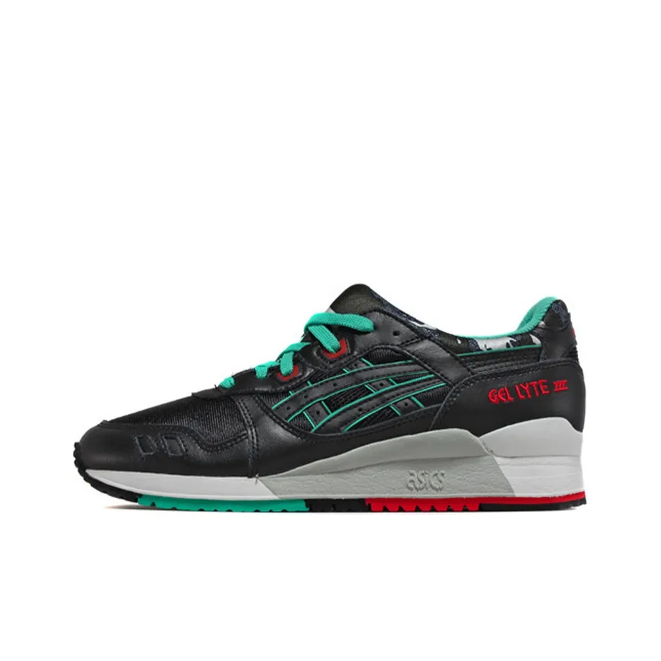ASICS Gel Lyte 3 Устойчивые к истиранию Низкие Беговые кроссовки Унисекс Черный Зеленый