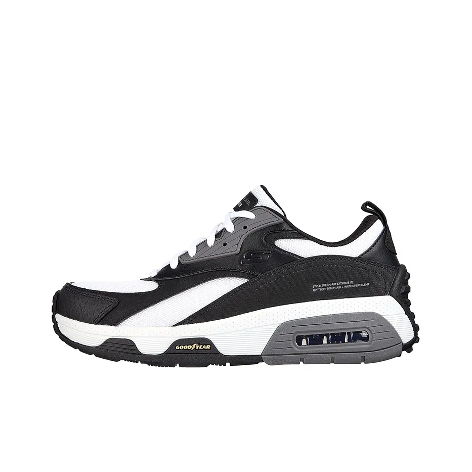 Skechers Air Extreme V2 Low Топ Беговые кроссовки Мужские Черный Белый