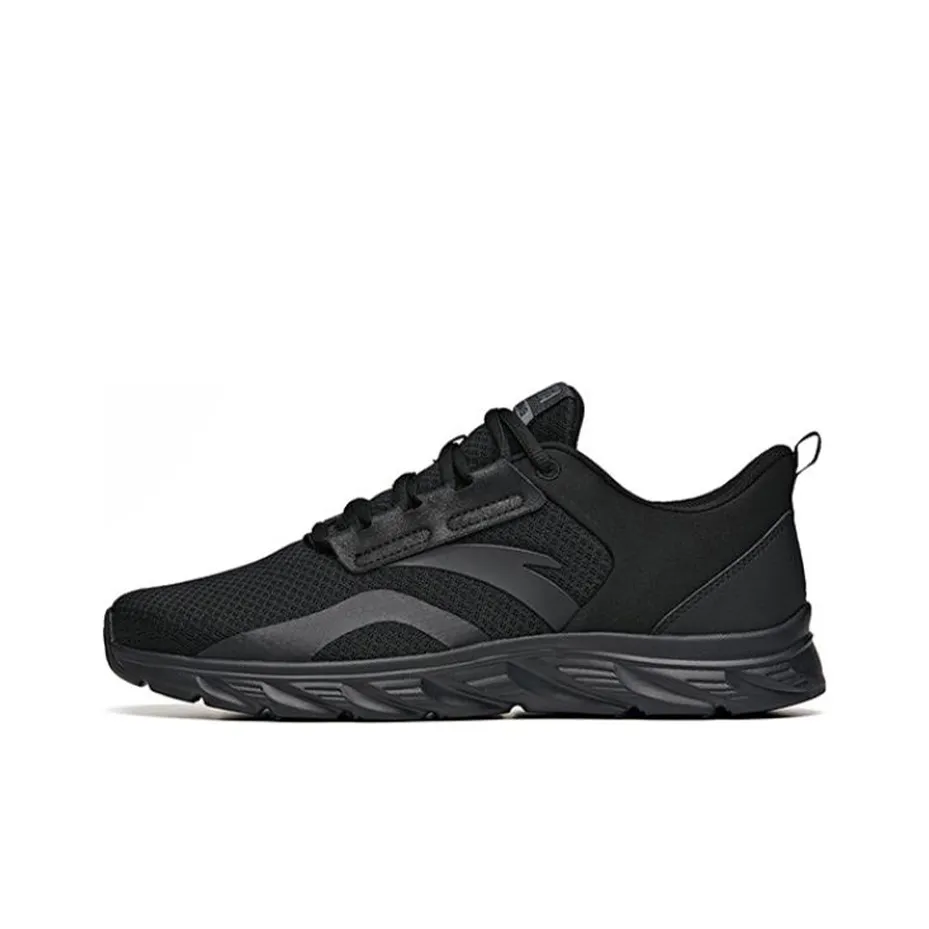 Anta Running Collection Cushioning Anti Slip And Wear Resistant Low Top Running Shoes Men's Black
