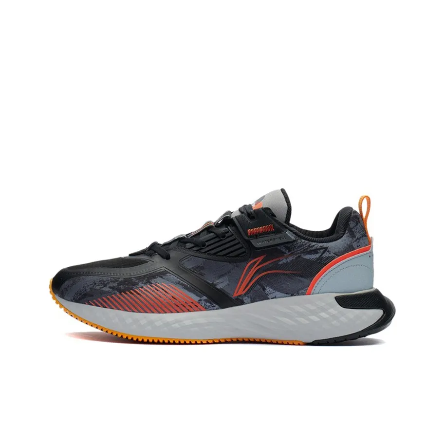 LiNing Cloud Shield Protective Cloud Non-slip Wear-resistant Shock Absorption Low-Top Running Shoes Space Gray