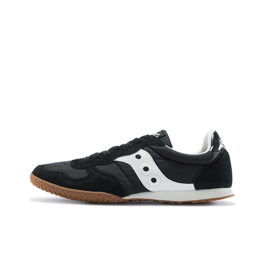 Saucony Bullet Cushioning Anti Slip Wear Resistant Breathability Low Top Running Shoes Women's Black White Standard M