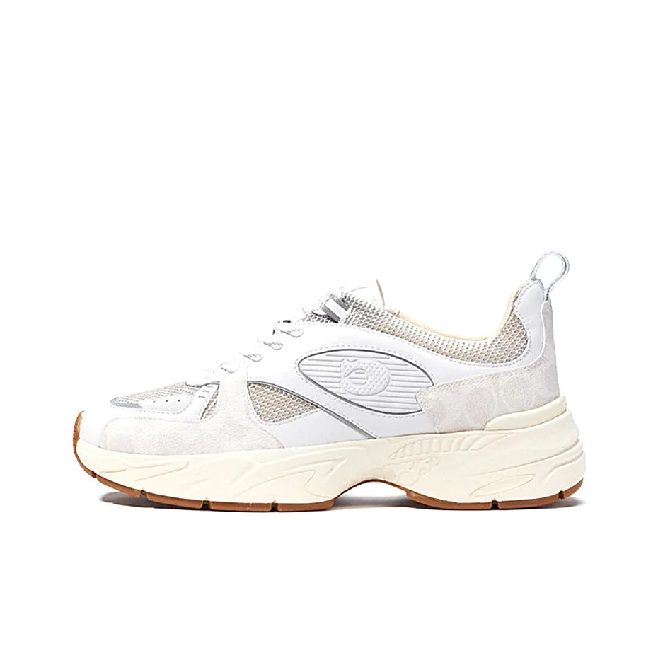 COACH Tech Low top Casual Shoes Men's Fluorescent White