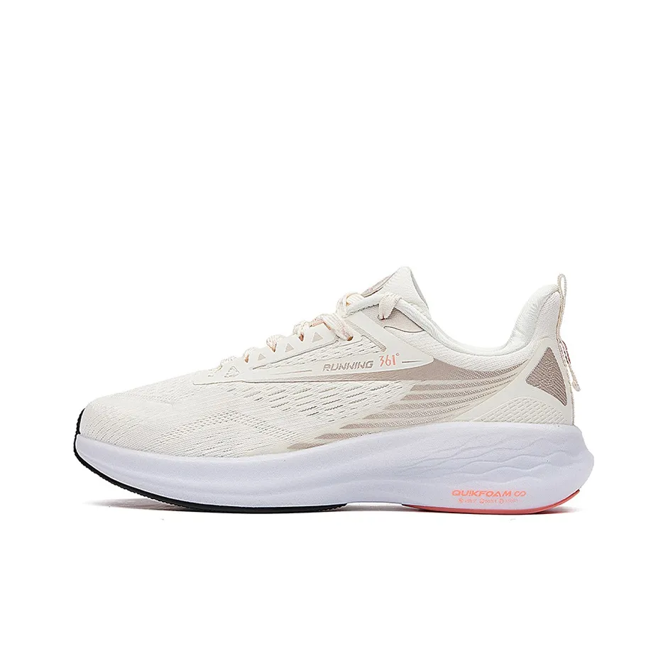 361° Flying Wing Q Bounce Ultra Technology Low Top Running Shoes Women's White Gold
