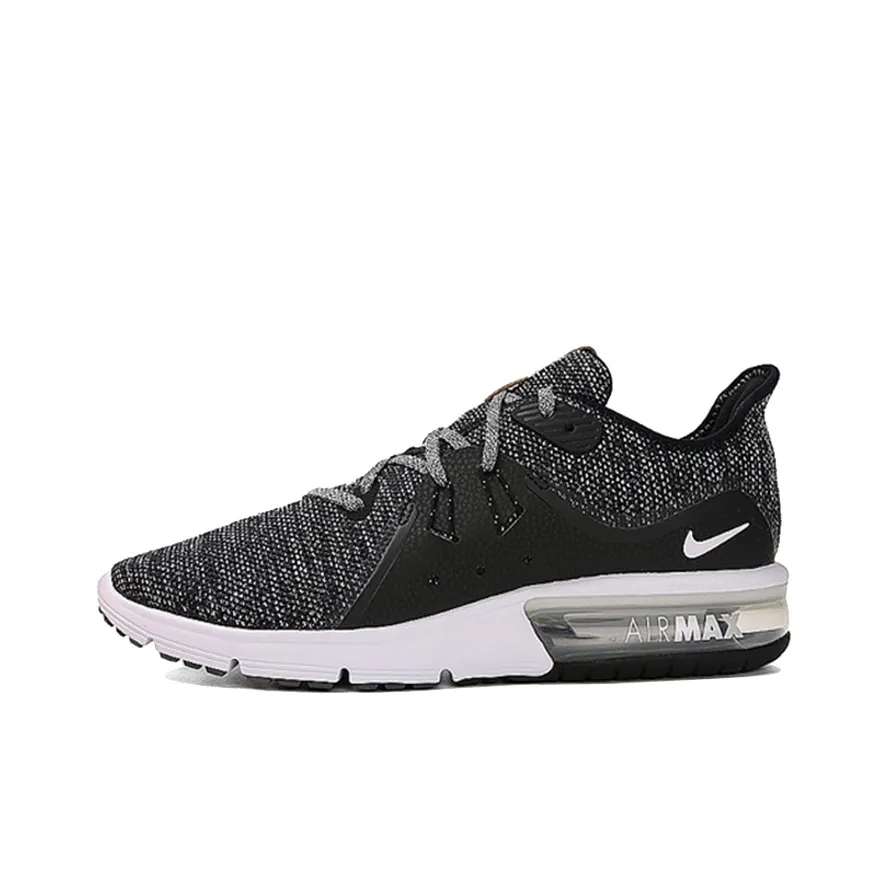Nike Air Max Sequent MID Топ Повседневные Беговые Кроссовки Мужские Черно-Белые