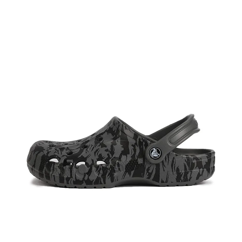 Crocs Beach Black Sandals 'Gray White'