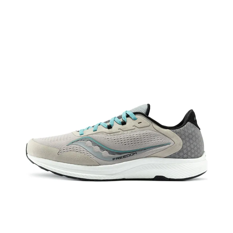 Saucony Freedom 4 Cushioning Anti-Slip Wear-Resistant Breathability Low-Top Casual Running Shoes Men's Misty Gray