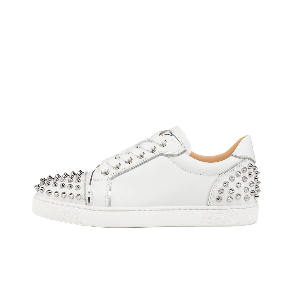 CL LUBOTING Vieirissima Spikes Low Top Stylish Skateboarding Shoes Women's White