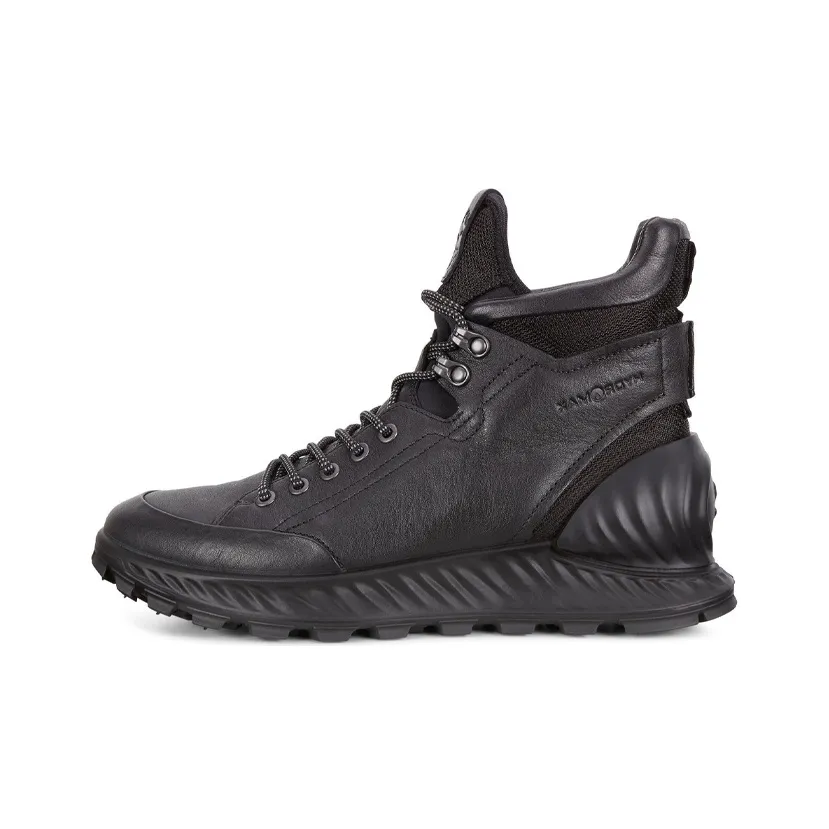 Ecco Exostrike Wear Resistant High Top Running Shoes Men's Black