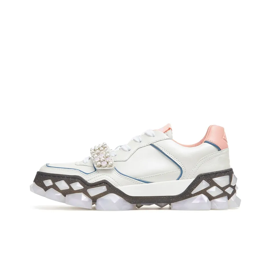Jimmy Choo Diamond Casual Shoes Women's Low Top Ivory White