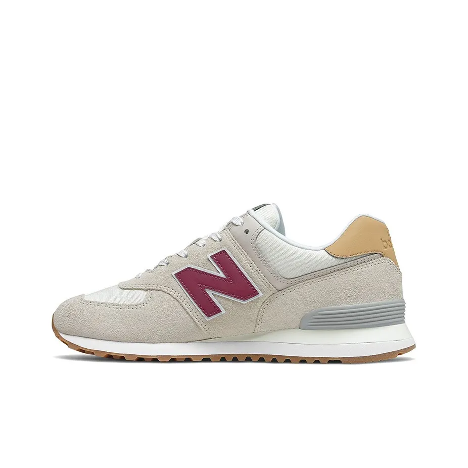 New Balance NB 574 Low Топ Повседневные Беговые Кроссовки Унисекс Бежевые