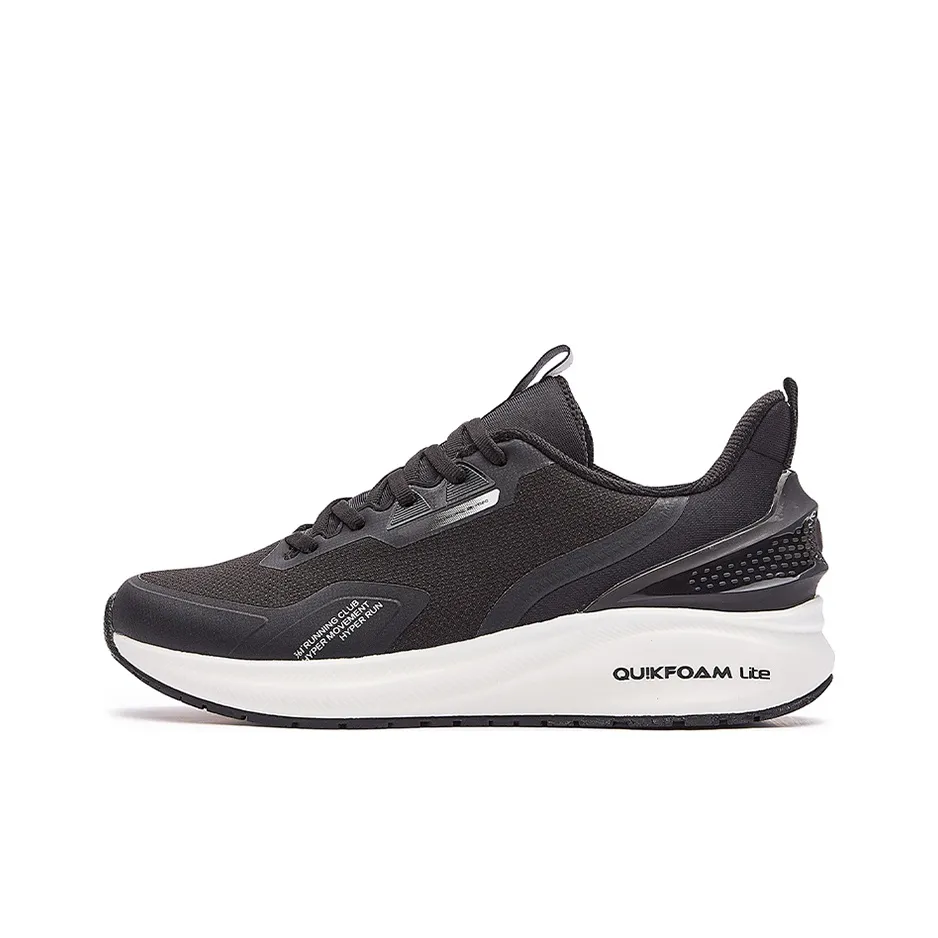361° Non slip Lightweight Low Top Winter Padded Casual Shoes Men's Obsidian Black