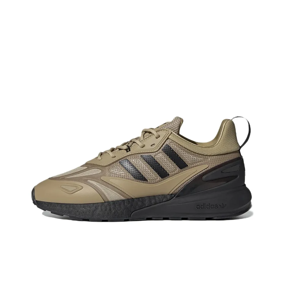 Adidas Originals ZX 2K BOOST 2,0 Slip-resistant Abrasion-resistant Low Top Casual Men's Brown Black Adidas Originals ZX 2K BOOST 2,0 Противоскользящий Устойчивый к истиранию Низкий Топ Повседневный Мужской Коричневый Черный