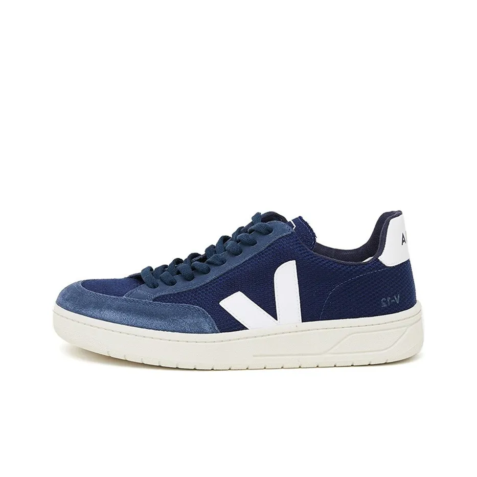 VEJA V 12 Stylish Skateboarding Shoes Unisex Dark Blue