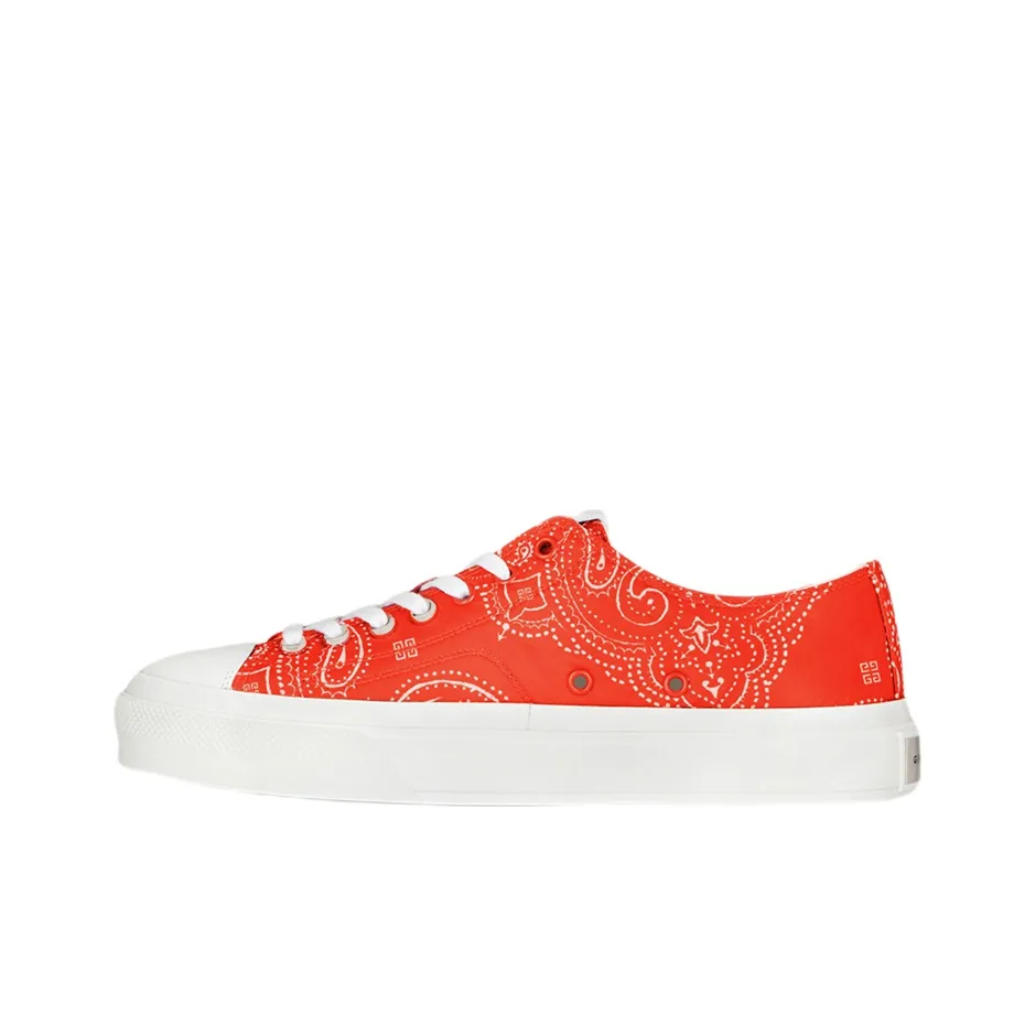 Givenchy City Low Top Athletic Shoes Men Red