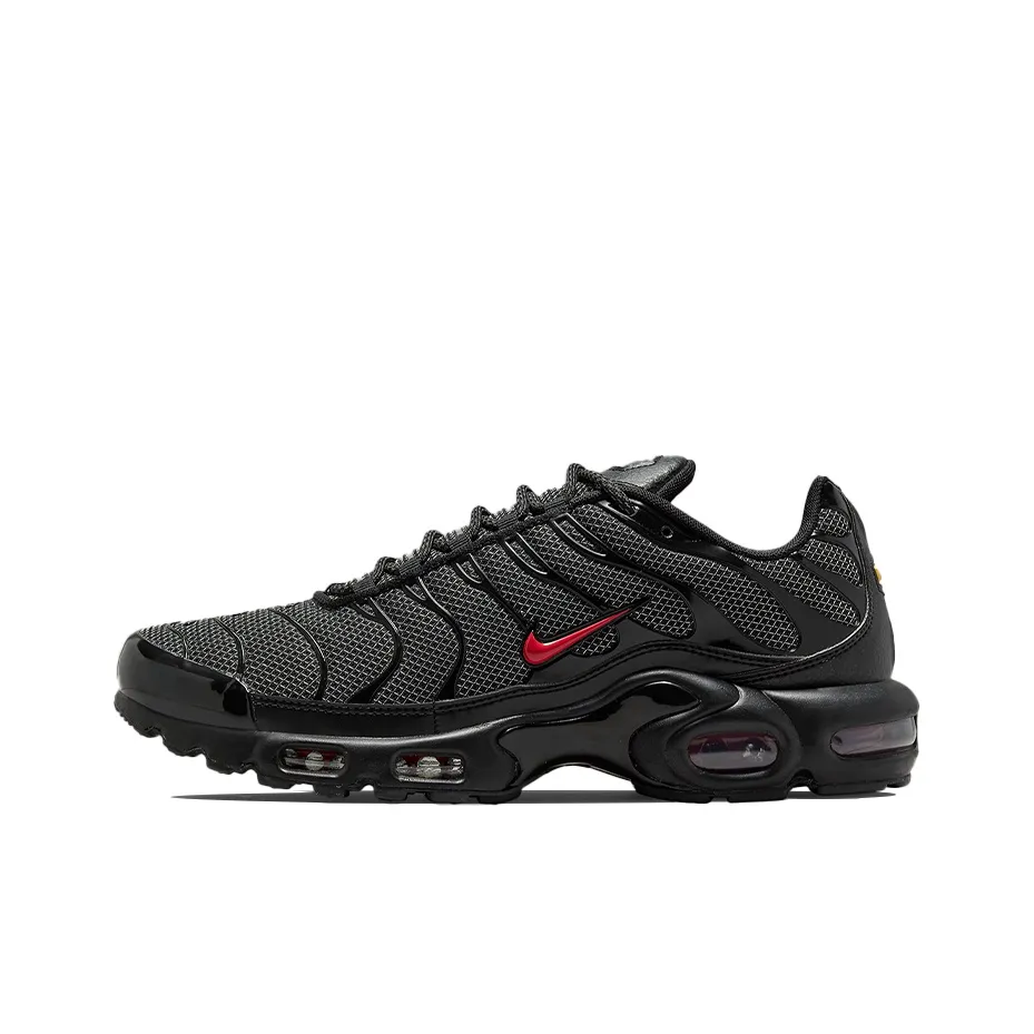 Nike Air Max Plus Low Топ Беговые кроссовки Мужские Черные Красные