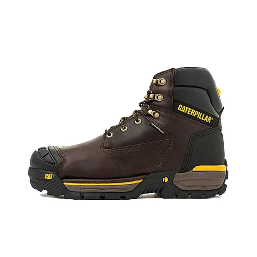 CAT Excavator LT 6' WP CT Коллекция Устойчивая к истиранию Термическая Высокая Обувь для альпинизма и туризма Мужская Темно-умбровая