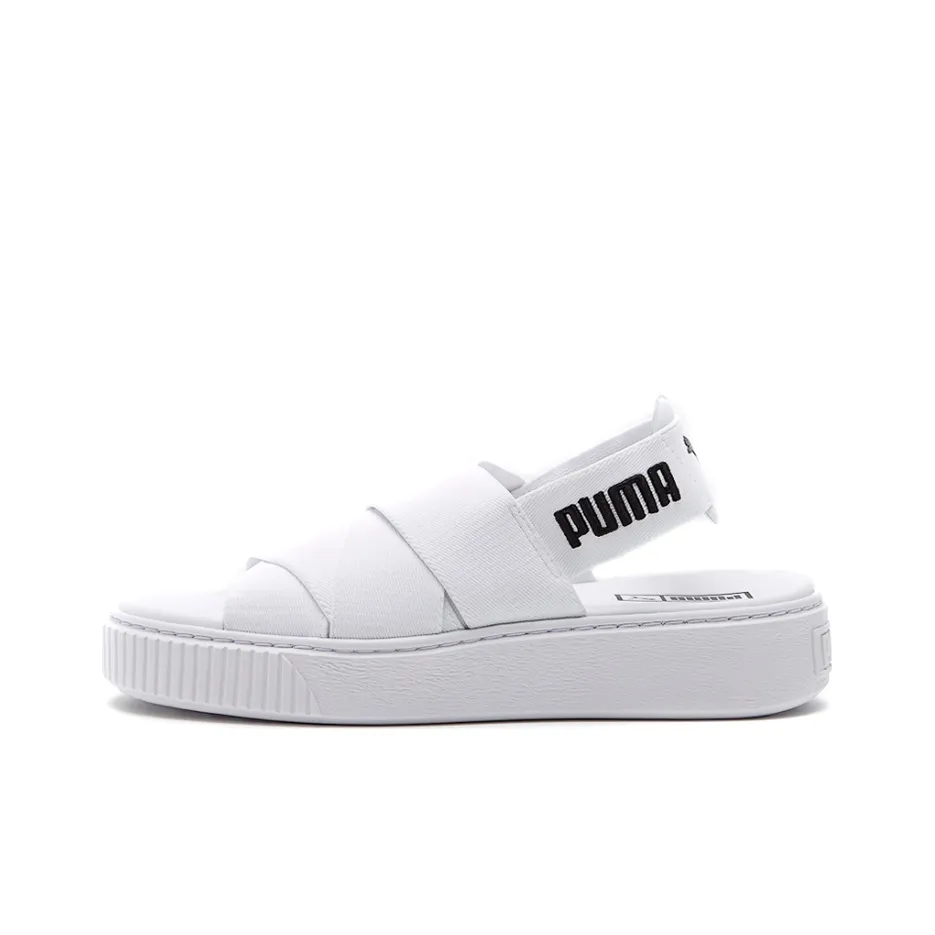 PUMA Platform Trace Sports Sandals 'White Black' Women's