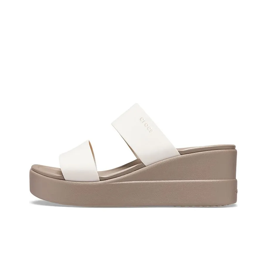 Crocs Brooklyn Lightweight Mushroom Gray Sandals Women's