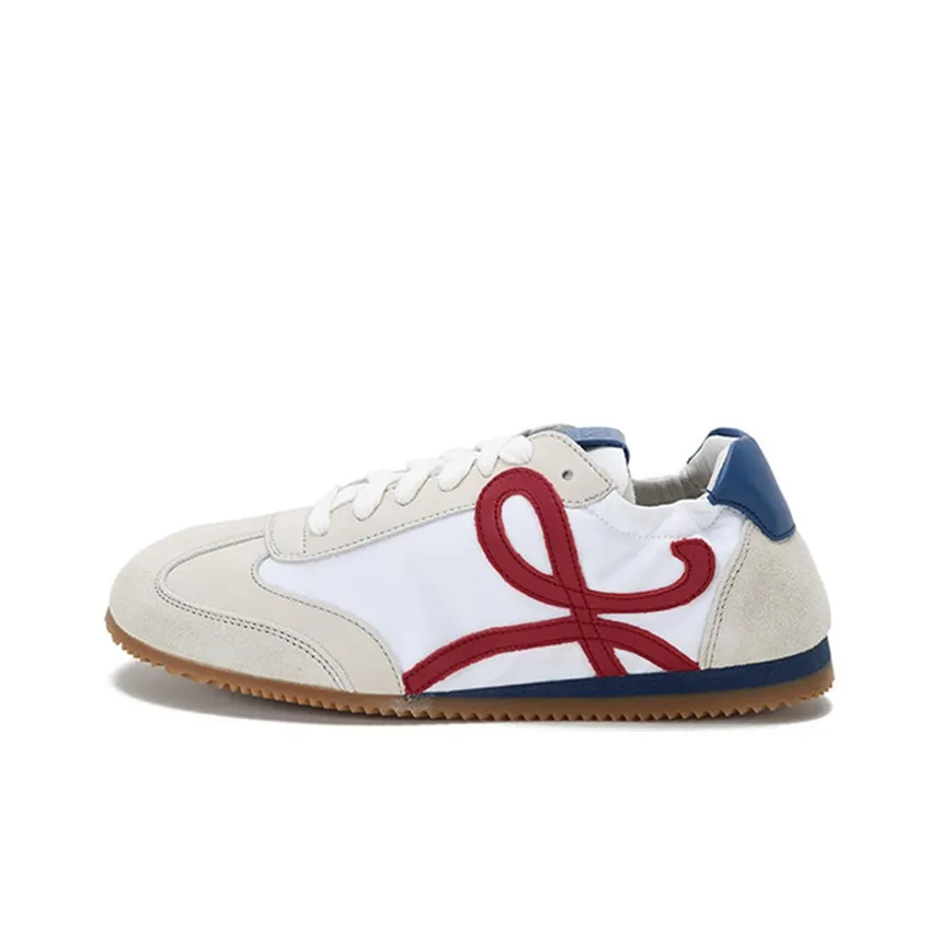 LOEWE Ballet Runner Slip Resistant, Breathable, Moisture Wicking Low Top Running Shoes Women's White Blue Tail