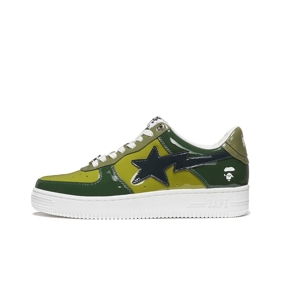 A BATHING APE BAPE STA Комбо Низкий Топ Стильный Скейтбординг Унисекс Классический Зеленый