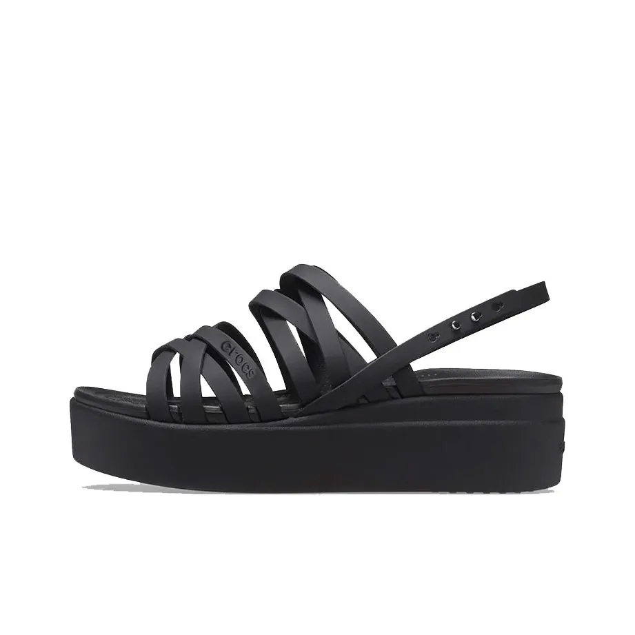 Crocs Brooklyn Strappy Black Sandals Women's