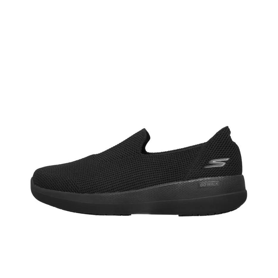 Skechers GO WALK Stability Cushioning Anti Slip And Wear Resistant Low Top Casual Shoes Men
s Pure Black
