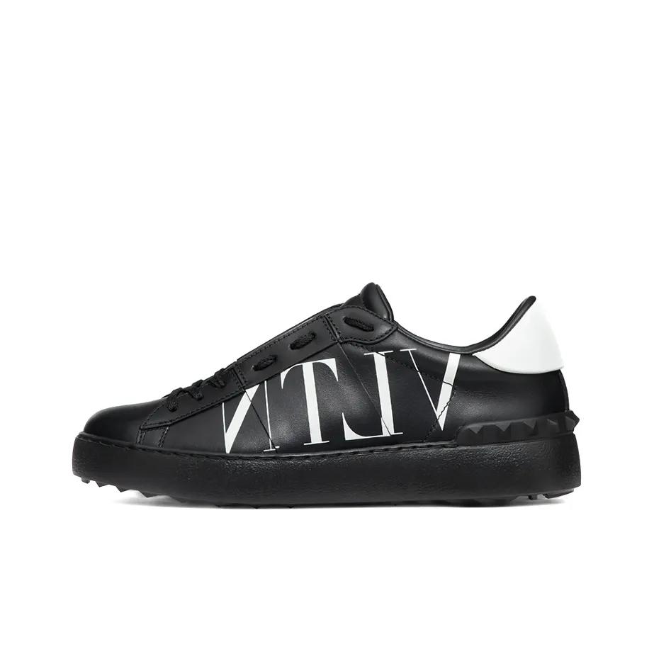 Valentino Open Low Top Stylish Skateboarding Shoes Women's Black White