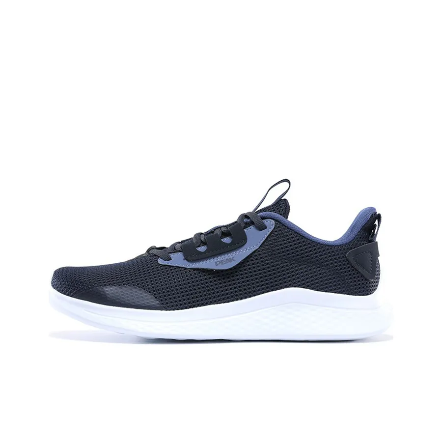 PEAK Shock Absorbers Slip Resistant, Abrasion Resistant, Breathable Low Top Running Shoes Men's Black Sapphire Blue