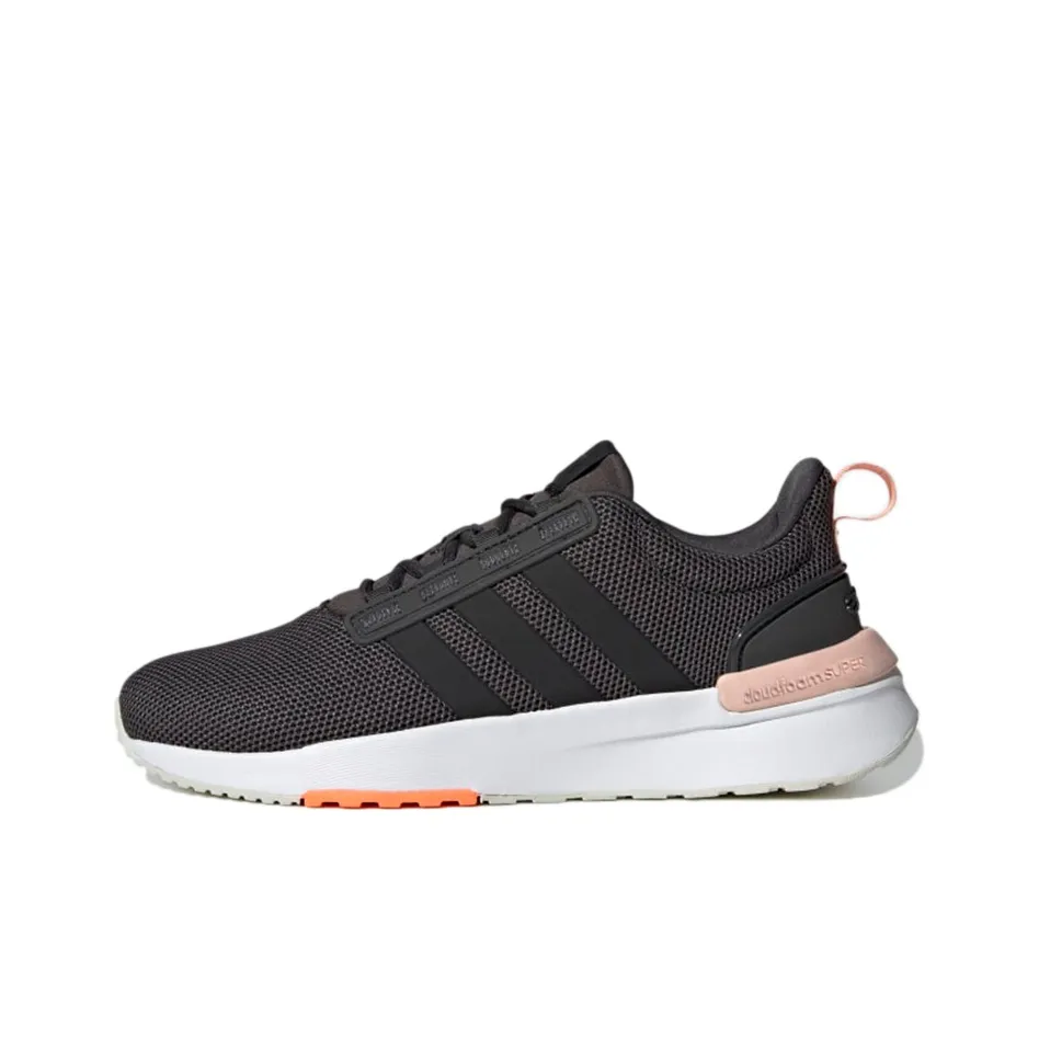 ADIDAS NEO Racer TR21 Slip Резистентный и Дышащий Низкий Топ Повседневные Беговые Кроссовки Женские Серый Розовый
