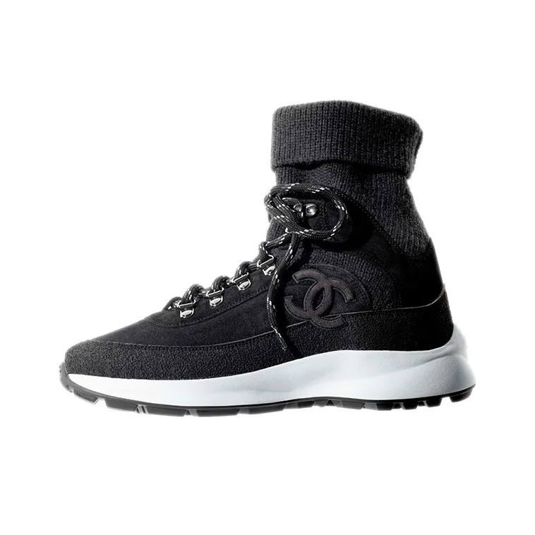 CHANEL High Top Casual Shoes Women's Black