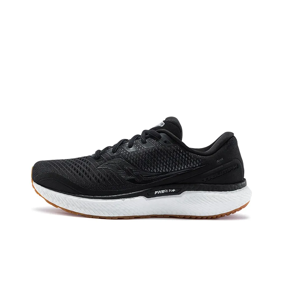 Saucony Triumph 18 Cushioning Anti Slip Wear Resistant Breathability Low Top Casual Running Shoes Women's Black