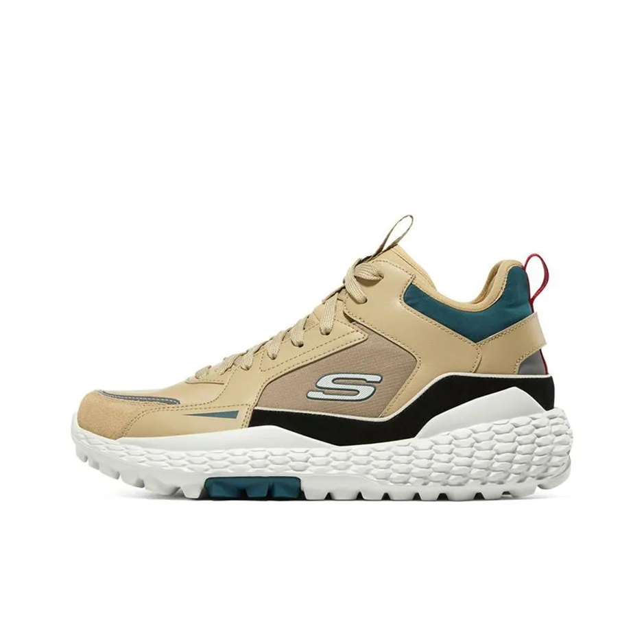 Skechers Monster Cushioning Anti-Slip And Wear-Resistant High-Top Casual Shoes Men's Natural