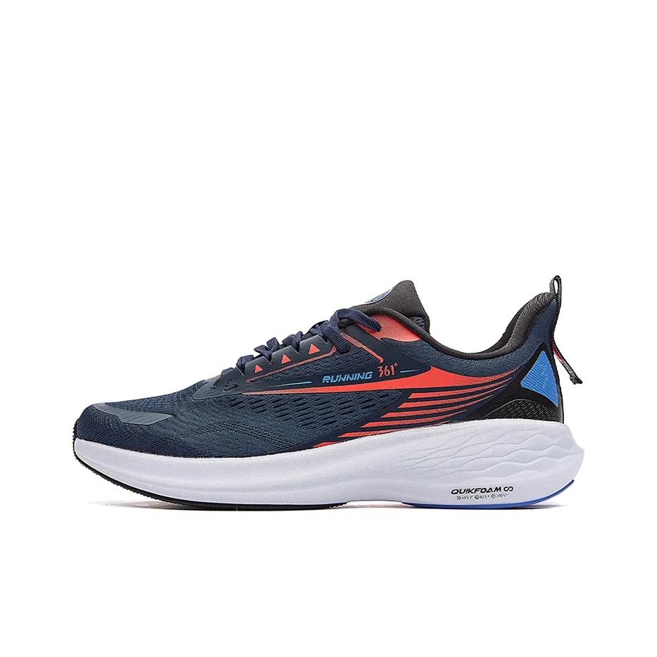361° Slip Resistant, Abrasion Resistant, Breathable Low Top Running Shoes Men's Blue Orange