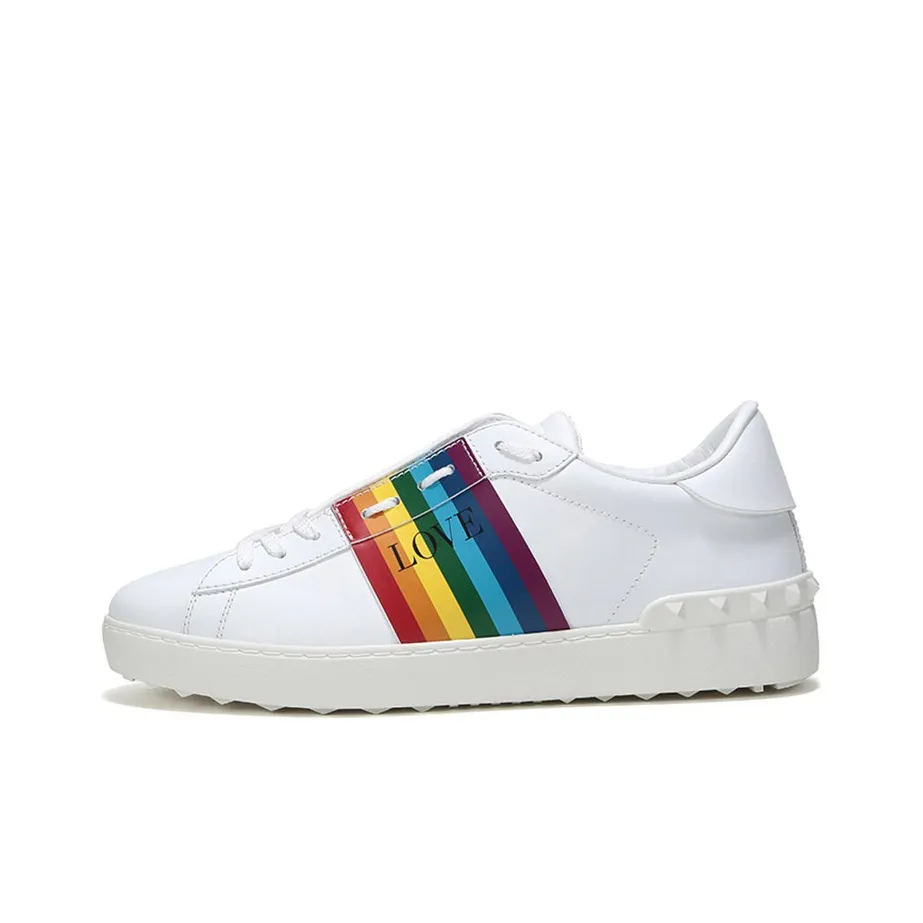 Valentino Открыто Низкий Топ Стильный Скейтбординг Мужской Радужный