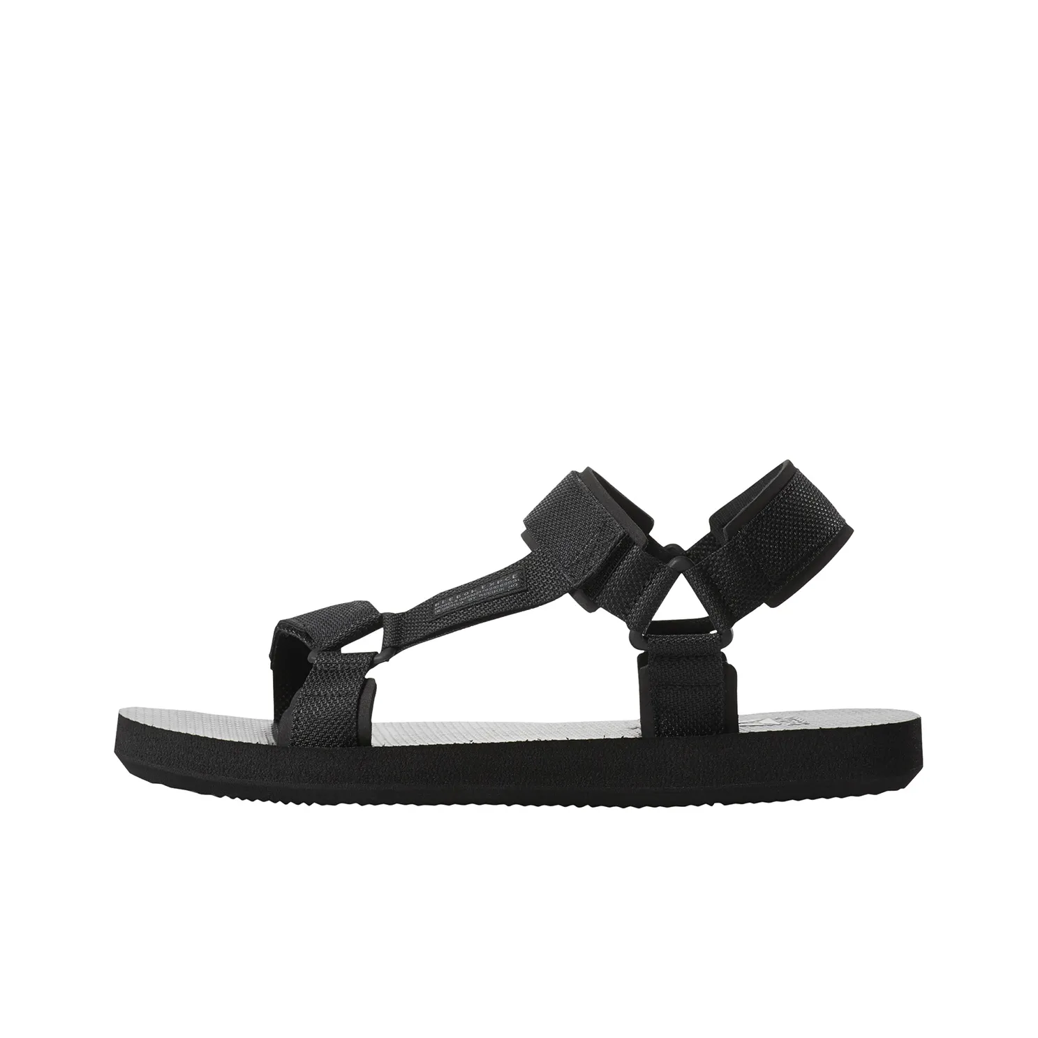 Reebok Expce Wear Resistant Non Slip Open Toe Flat Heel Sports Black Sandals