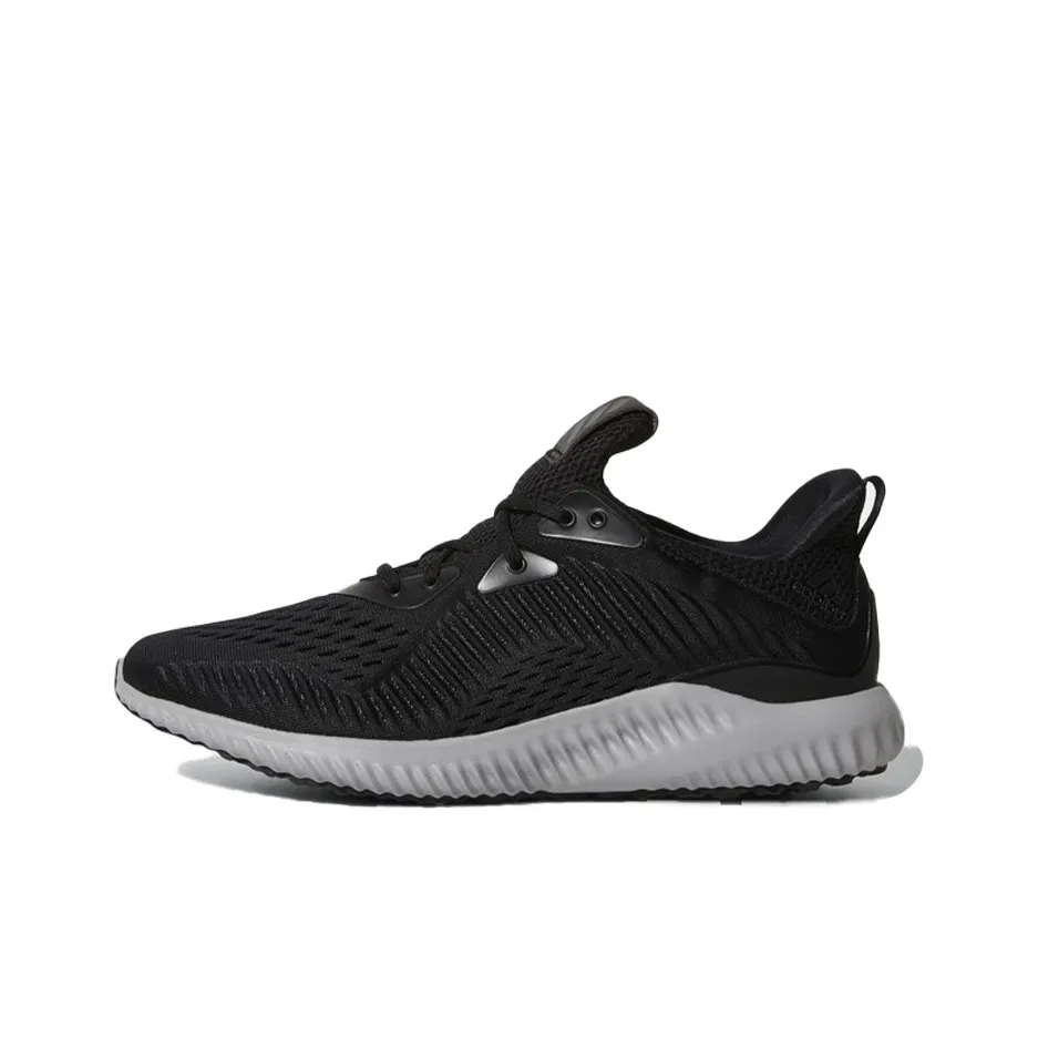 Adidas AlphaBounce EM M Амортизирующие подошва противоскользящие низкий топ беговые кроссовки унисекс черный серый