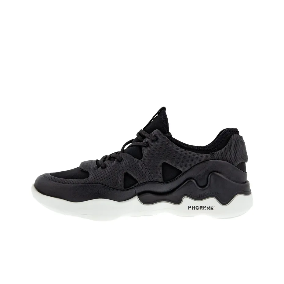 Ecco Shock Absorbers Slip-resistant Abrasion-resistant Lightweight Low Top Casual Women's Black Ecco Shock Absorbers Противоскользящий Устойчивый к истиранию Легкий Низкий Топ Повседневный Женский Черный