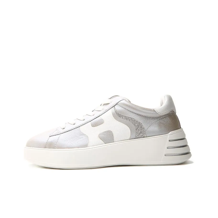HOGAN Rebel Casual Shoes Women's Low-Top Silver