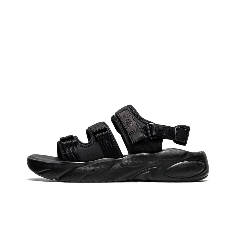 Asics Bondal Gel One Strap Sandals Unisex Pure Black