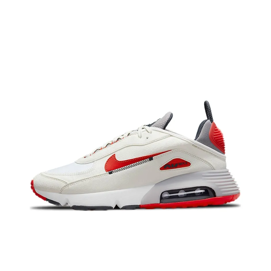 Nike Air Max 2090 Low Топ Air Cushion Повседневные Беговые Кроссовки Мужские Серый Красный