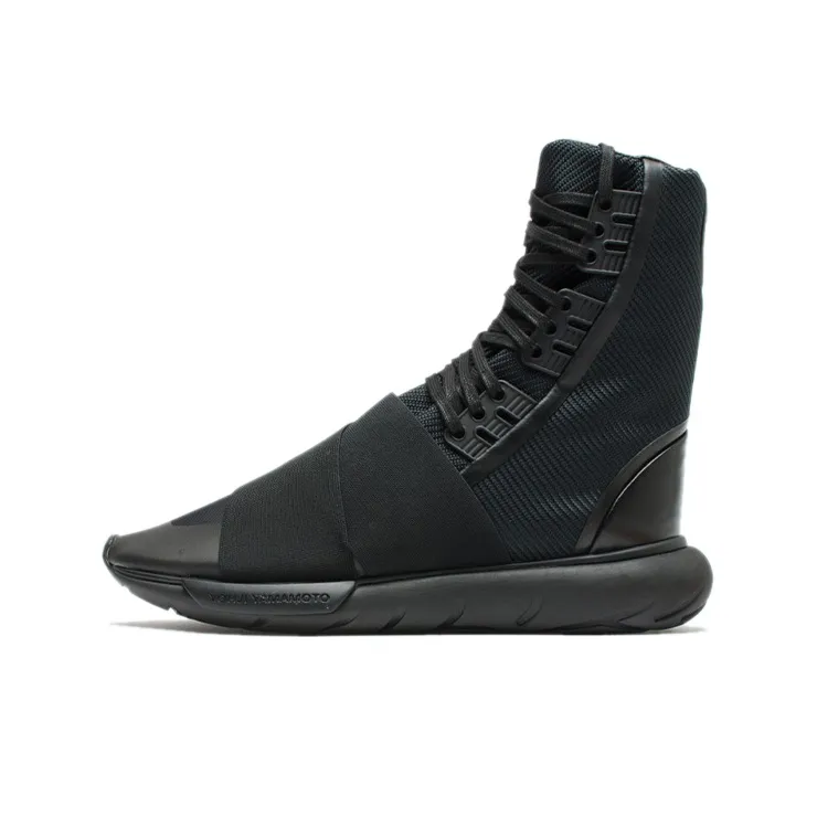 Y 3 Qasa Boot High Top Stylish Skateboarding Shoes Unisex Black