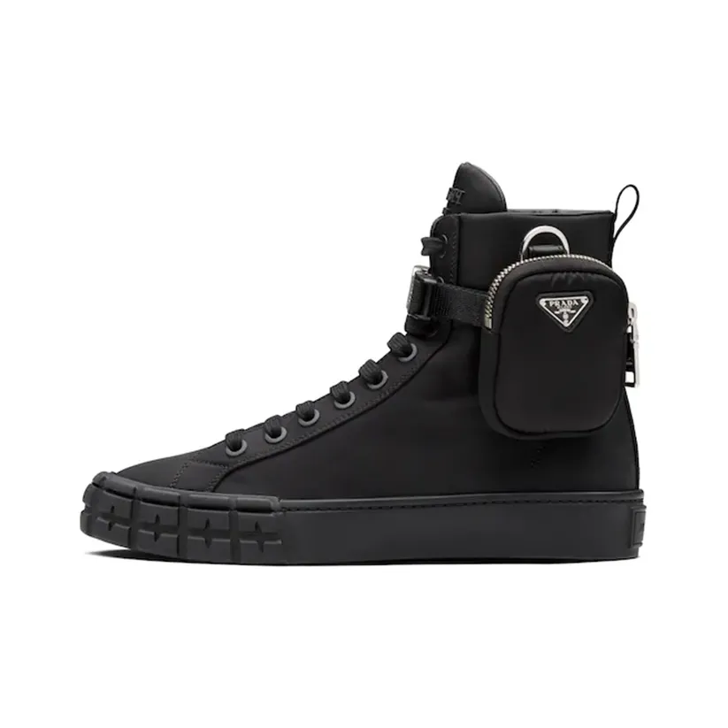 PRADA Wheel Re Nylon Hight Sneakers 'Black' Women's