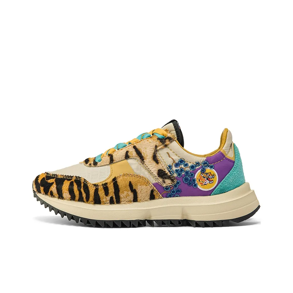 Kappa KAPPA Year Of The Tiger Collection Wear-Resistant Coverage Low-Top Running Shoes Unisex Silver Gray