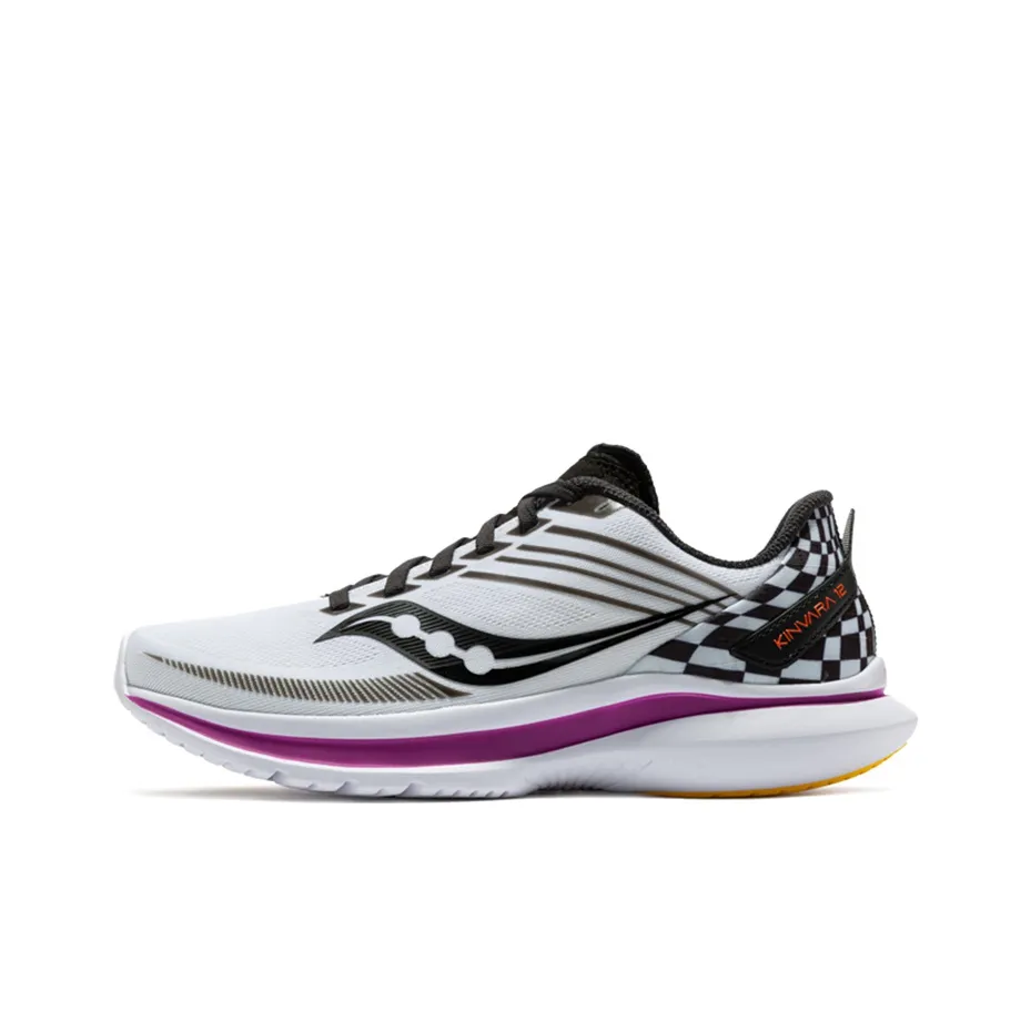 Saucony Cushioning Anti-Slip And Wear-Resistant Lightweight Rebound Low-Top Casual Running Shoes Women's White Purple