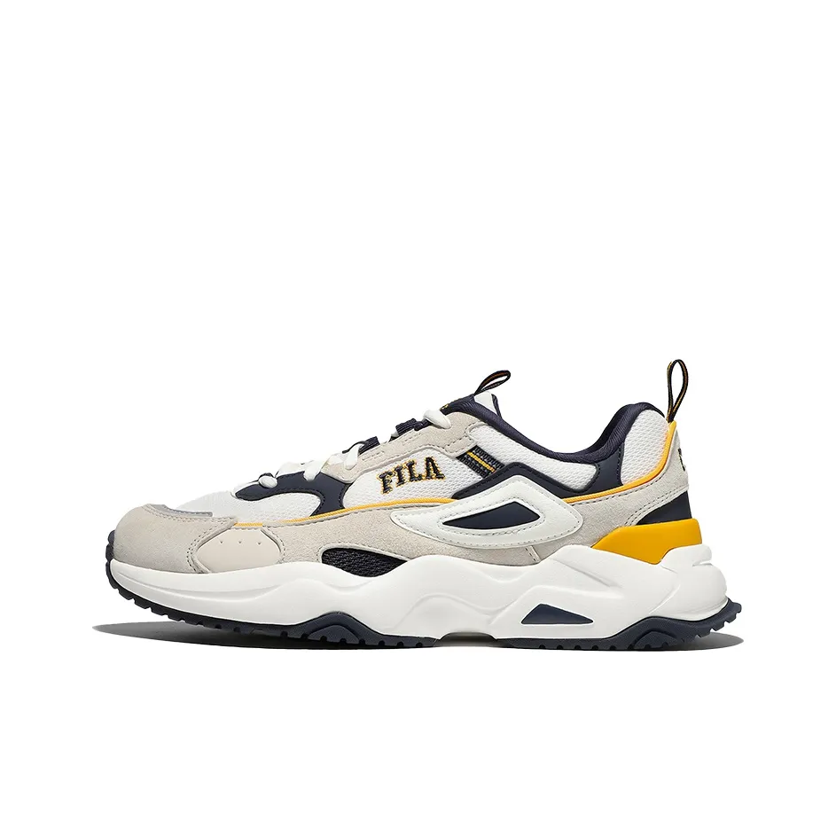 FILA Rayflide Low Топ Кэжуал Унисекс Синий Желтый Корейский стиль