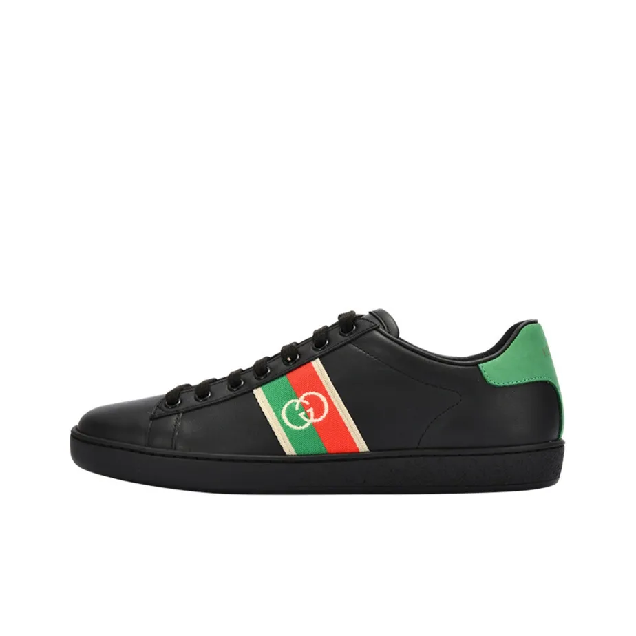 GUCCI Women's Ace Elastic Web 'Interlocking G   Black' Women's